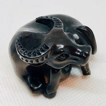 Load image into Gallery viewer, Carved Water Buffalo Dark Teak Ojime/Netsuke Bead - PremiumBead Primary Image 1
