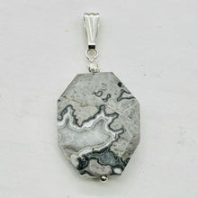 Load image into Gallery viewer, Picasso Jasper Sterling Silver Drop/Dangle | 1 1/2&quot; Long | Gray/Black | 1 Pendant
