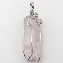 Load image into Gallery viewer, Light Lavender Kunzite Sterling Silver Wire-Wrap Crystal Prendant| 2 Inch Long|
