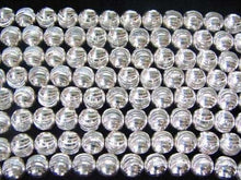 Load image into Gallery viewer, Sparkling Laser Cut Sterling Silver Bead Strand 108596 - PremiumBead Alternate Image 2
