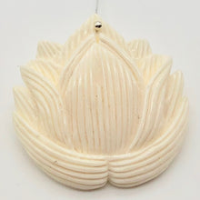 Load image into Gallery viewer, Glamorous Waterbuffalo Bone Lotus Flower Pendant Bead 10750 - PremiumBead Primary Image 1
