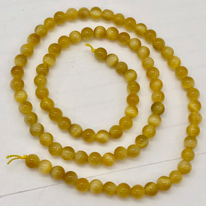 Tigereye Round Beads | 4.5mm | Golden | 88 Bead(s)