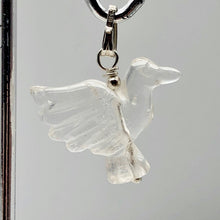 Load image into Gallery viewer, Quartz Dove Pendant Necklace | Semi Precious Stone Jewelry | Silver | 1 1/8&quot; | - PremiumBead Alternate Image 5
