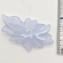 Load image into Gallery viewer, 16.9cts Exquisitely Hand Carved Blue Chalcedony Flower Pendant Bead - PremiumBead Alternate Image 4
