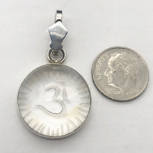 Load image into Gallery viewer, Om or Aum Quartz Sterling Silver Pendant Necklace | 21x10mm | 1 1/2&quot; long | - PremiumBead Alternate Image 5
