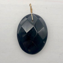 Load image into Gallery viewer, Onyx 14K Gold Filled Faceted Oval Pendant | 2&quot; Long | Black |
