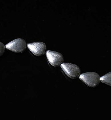 Designer Four Brushed Silver Teardrop Beads 10317 - PremiumBead Primary Image 1