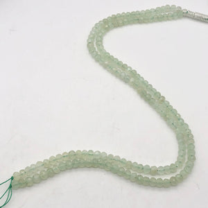 Rare Gemmy Prehnite Faceted Strand | 6x5 to 6x4mm | Green | Roundel | 78 bds | - PremiumBead Primary Image 1