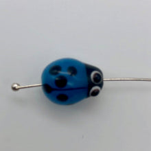 Load image into Gallery viewer, Hand Made Glass Lampwork Lady Bug Beads | 14x10mm | Blue | Oval | 5 Beads | - PremiumBead Alternate Image 5

