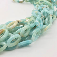 Load image into Gallery viewer, Picture Frame Amazonite 20x12x4mm Oval Bead Strand 109368D - PremiumBead Primary Image 1
