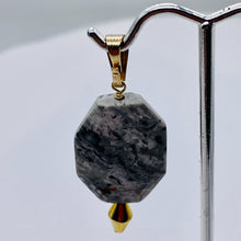 Load image into Gallery viewer, Picasso Jasper 14K Gold Filled Drop/Dangle | 1 3/4&quot; Long| Gray/Black | 1 Pendant
