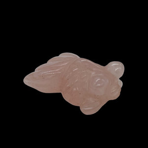 Swim Carved Rose Quartz Koi Goldfish Bead