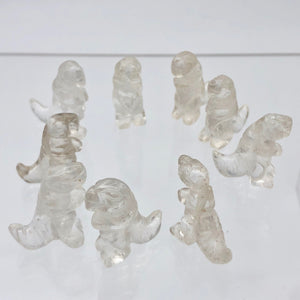 Hand Carved Quartz Tyrannosaurus Rex Figurine | 20x15x7mm | Clear - PremiumBead Alternate Image 3
