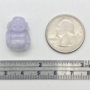 23cts Hand Carved Buddha Lavender Jade Pendant Bead | 20.5x14.5x9.5mm | Lavender - PremiumBead Alternate Image 6