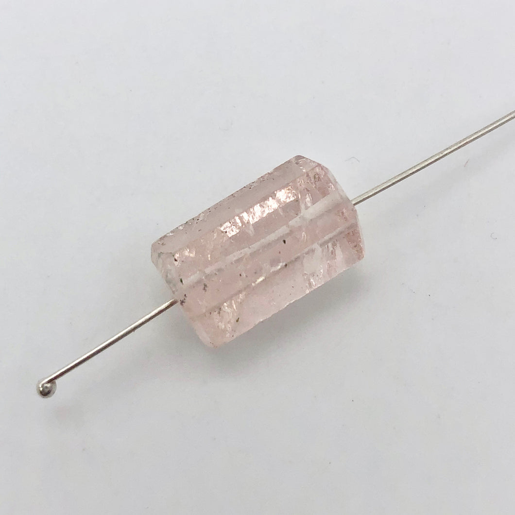 16.1cts Morganite Pink Beryl Hexagon Cylinder Bead | 16x9mm | 1 Bead | 3863G - PremiumBead Primary Image 1