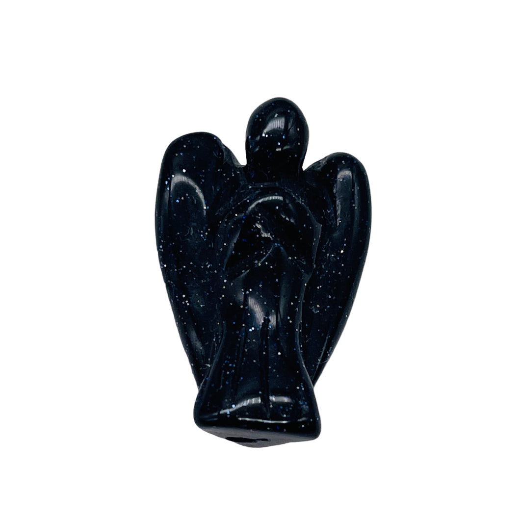 Guardian Angel Blue Angel | 21x14x9mm | Goldstone | 1 Figurine |
