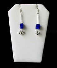Load image into Gallery viewer, Spark Stardust Lapis Dangle Drop Silver Earrings 5697 - PremiumBead Primary Image 1
