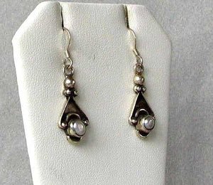 Designer Cream Freshwater Pearl 925 Sterling Silver Drop/Dangle Earrings 4714 - PremiumBead Alternate Image 2