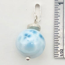 Load image into Gallery viewer, Larimar Sterling Silver Pendant Round | 1&quot; Long | Blue | 1 Pendant |
