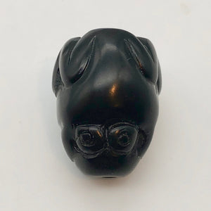 1 Frog Carved in Black Jet Pendant Bead 4129A - PremiumBead Alternate Image 2