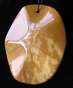 Mustard Mookaite 50mm Oval Pendant Bead 8146S - PremiumBead Alternate Image 2