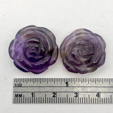 Load image into Gallery viewer, Amethyst Rose Flower Beads | 21x21x5mm | Purple | Rose Flower | 2 Beads - PremiumBead Alternate Image 6
