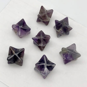 Kabbalah 2 Carved Amethyst Merkabah Star Beads 9288Am | 25x15x15mm | Purple - PremiumBead Alternate Image 5