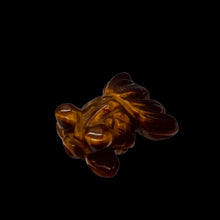 Load image into Gallery viewer, Wondrous Carved Tiger Eye Gold Fish Bead
