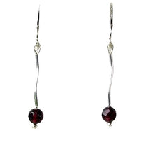 Load image into Gallery viewer, Unique Sophistication Garnet &amp; Silver Earrings 6428
