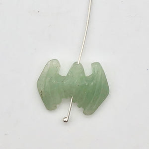 Spring 2 Hand Carved Aventurine Bat Beads | 21x16x5mm | Green - PremiumBead Alternate Image 2