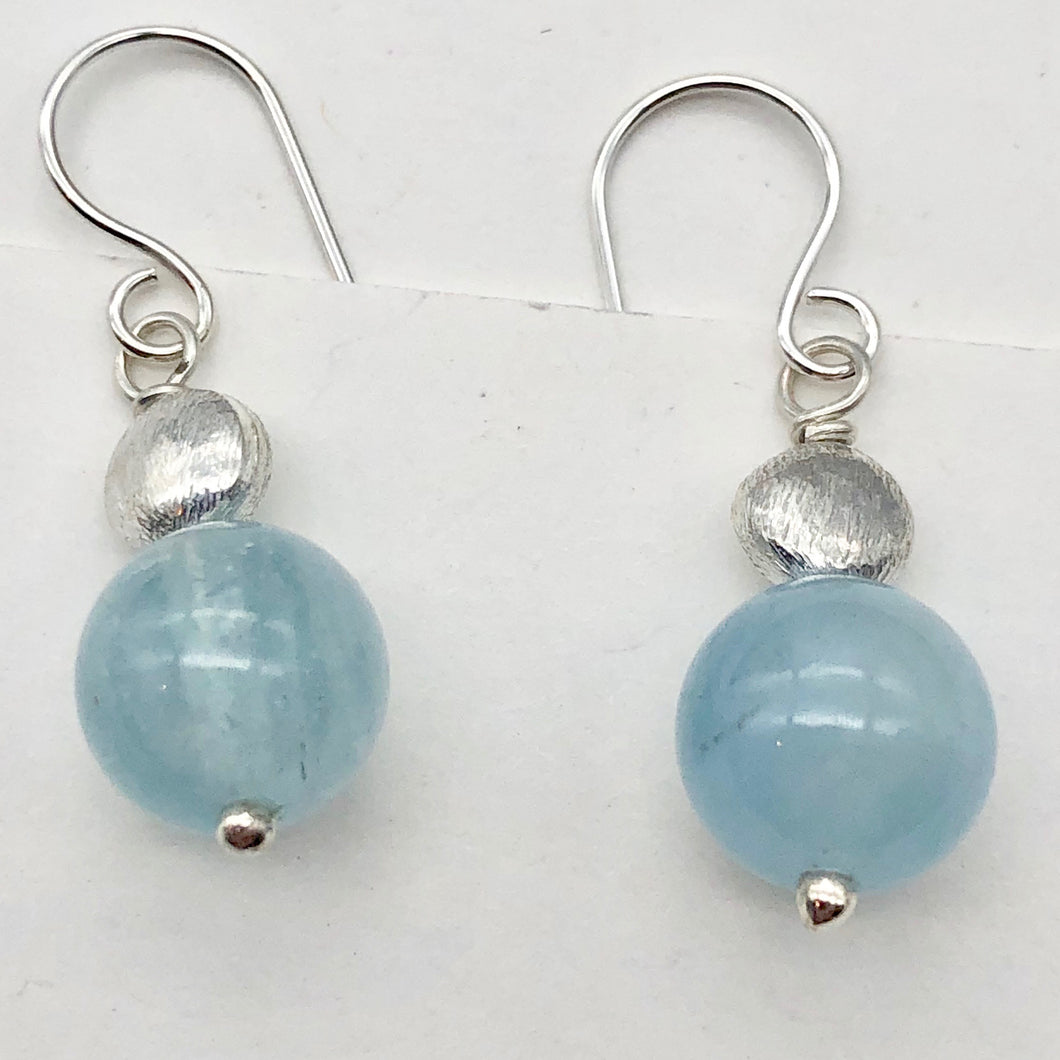 Aquamarine Sterling Silver Drop earrings | 1 pair | Blue | 1 Earrings |