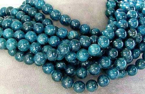 2 Vivid Blue Apatite 10mm Round Beads 006723 - PremiumBead Alternate Image 2
