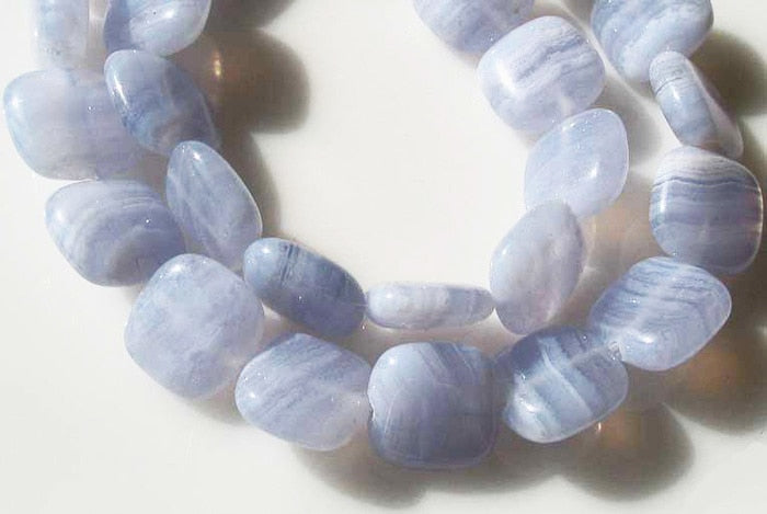 Horizon Blue Lace Agate 10mm Square Bead 8 inch Strand (17 Beads) 9523HS - PremiumBead Primary Image 1