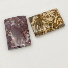 Load image into Gallery viewer, 1 Exotic Tiger Jasper 35x25x5mm Rectangular Pendant Bead 006707
