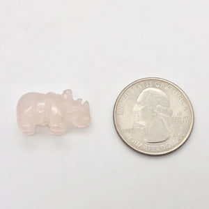 2 Rose Quartz Hand Carved Rhinoceros Beads, 21x13x10mm, Pink 009275RQ | 21x13x10mm | Pink - PremiumBead Alternate Image 7