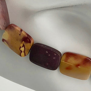 Australian Mookaite 4 Rounded 20x15x5mm Rectangle Beads - PremiumBead Alternate Image 5