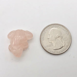 Rose Quartz 2 Hand Carved Frog Beads | 20.5x19x9.5mm | Pink - PremiumBead Alternate Image 3