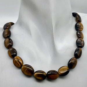 Wildly Exotic Tigereye Oval Coin Bead 16 inch Strand for Jewelry Making - PremiumBead Primary Image 1