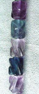 Gemmy Carved Tube Fluorite Bead Strand 103390A - PremiumBead Alternate Image 2