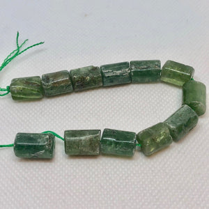 3 Green Kyanite 11.5mm Tube Beads 9468 - PremiumBead Alternate Image 3