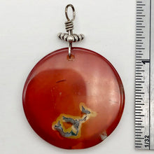 Load image into Gallery viewer, Limbcast Moss Agate Sterling Silver Pendant | 28x2mm| Orange/Green | 1 5/8&quot; Long
