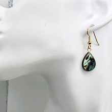 Load image into Gallery viewer, Abalone 14K Gold Filled Drop Earrings | 1 1/2&quot; Long | Blue Silver |
