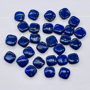 3 Natural Lapis Lazuli Square Coin Beads 8880