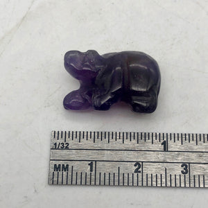Hand-Carved Natural Amethyst Bear Bead Figurine | 13x18x7mm | Purple - PremiumBead Alternate Image 4
