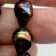 Load image into Gallery viewer, Amazing! Each Pearl one of a kind Black Peacock Fireball Pearl Strand - PremiumBead Alternate Image 4
