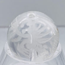 Load image into Gallery viewer, 1 Spectacular Hand Etched Dragon Phoenix Natural Quartz 18mm 10637 | 18mm | Clear
