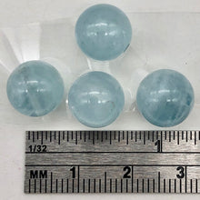 Load image into Gallery viewer, Natural Aquamarine Crystal Round Beads | 10mm | Blue | 4 Bead(s) |

