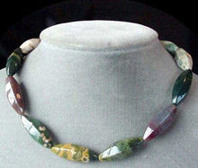 Load image into Gallery viewer, Natural Ocean Jasper 30x10mm Long Rice Bead Strand 104617 - PremiumBead Primary Image 1
