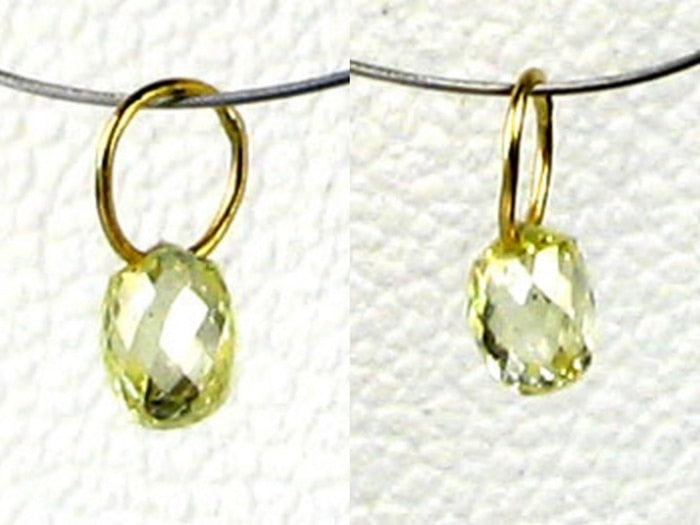 0.25cts Natural Canary Diamond & 18K Gold Pendant 8798K - PremiumBead Primary Image 1