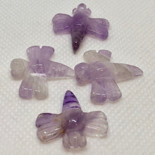 Load image into Gallery viewer, 2 Hand Carved Amethyst Dragonfly Animal Beads | 21x20.5x6.5mm | Light Purple - PremiumBead Alternate Image 4
